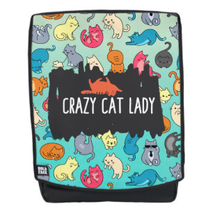 Crazy Cat Lady Cute en Playful Cat Pattern Rugtassen