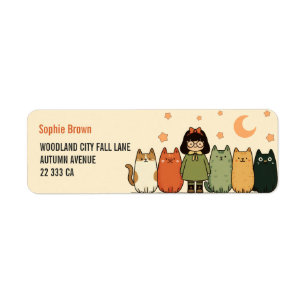 Crazy Cat Lady Cute Felines Retouradres Etiket