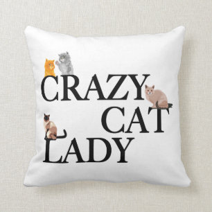 Crazy Cat Lady Cute White Kussen