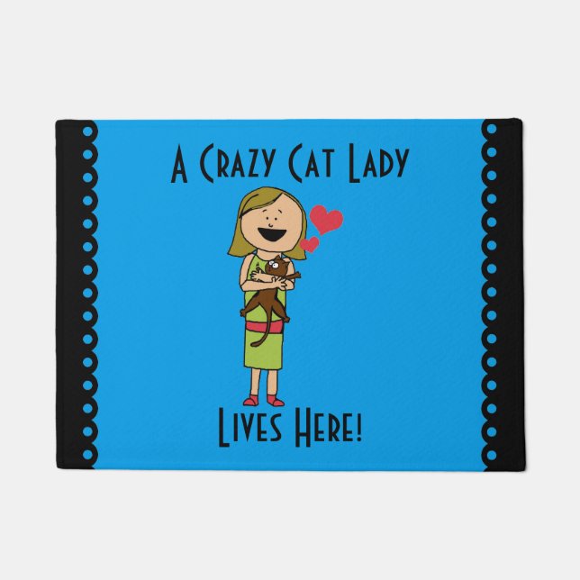 Crazy Cat Lady Doormat Deurmat (Voorkant)