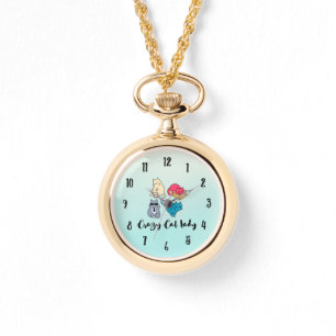 Crazy Cat Lady en 4 Cute Cats Horloge