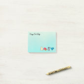 Crazy Cat Lady en 4 Cute Cats Post-it® Notes (Op bureau)