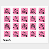 Crazy Cat Lady Fun Playful Cats Vierkante Sticker (Vel)
