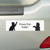 CRAZY CAT LADY Fun Quote voor kattenliefhebbers Bumpersticker (Op auto)