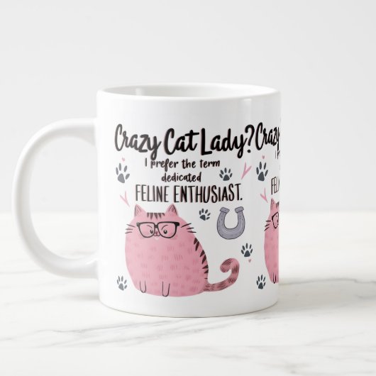 Crazy Cat Lady? Funny Cat Lover Gift  Extra Grote Beker (Links)