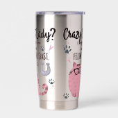 Crazy Cat Lady? Funny Cat Lover Gift  Geïsoleerde Drinkbeker (Links)