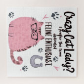 Crazy Cat Lady? Funny Cat Lover Gift Legpuzzel (Horizontaal)