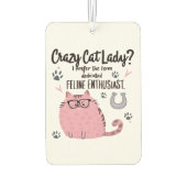 Crazy Cat Lady? Funny Cat Lover Gift Luchtverfrisser (Achterkant)