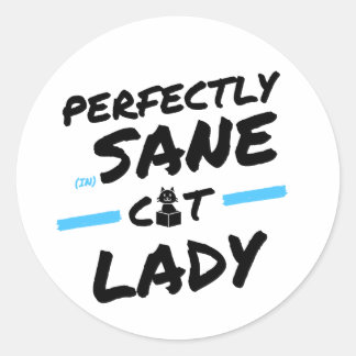 Crazy Cat Lady Funny Vrouwen Kat Eigenaar Schattig Ronde Sticker