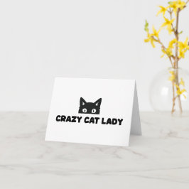 Crazy Cat Lady Gevouwen Note Kaart / Wenskaart