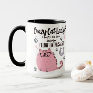 Crazy Cat Lady? Grappig Cadeau voor Kattenliefhebb Mok