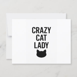 Crazy Cat Lady - Grappig Kattenliefhebber Gift Briefkaart
