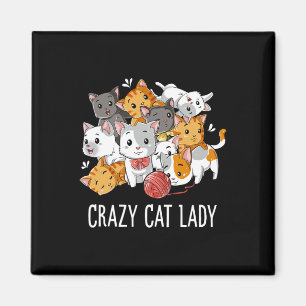 Crazy Cat Lady Grappige Meisjes Vrouwen Kitten Die Magneet