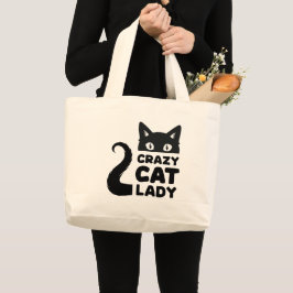 Crazy Cat Lady Grocery Canvas tas