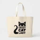 Crazy Cat Lady Grocery Canvas tas (Voorkant)