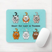 Crazy Cat Lady in training Mousepad Muismat (Met muis)