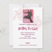 Crazy Cat Lady Indie Invitations d'anniversaire (Dos)