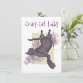 Crazy Cat Lady Invitations d'anniversaire (Debout devant)