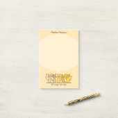 Crazy Cat Lady Kat Cartoon gepersonaliseerd Post-it® Notes (Op bureau)