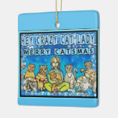 Crazy Cat Lady Keramisch Ornament (Links)