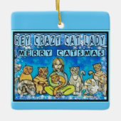 Crazy Cat Lady Keramisch Ornament (Voorkant)