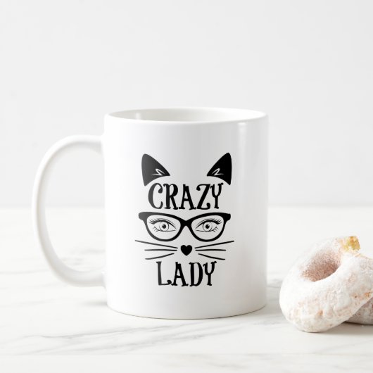 Crazy Cat Lady Koffiemok (Met donut)