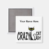 Crazy Cat Lady Magneet (Voorkant / Achterkant)