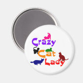 CRAZY CAT LADY MAGNEET (Voorkant / Achterkant)