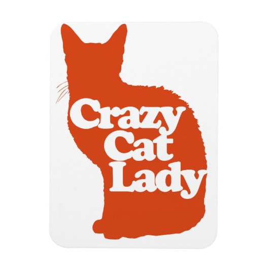 Crazy cat lady magneet (Verticaal)