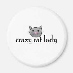 Crazy Cat Lady Magneet