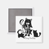 Crazy Cat Lady Magnet Magneet (Voorkant / Achterkant)