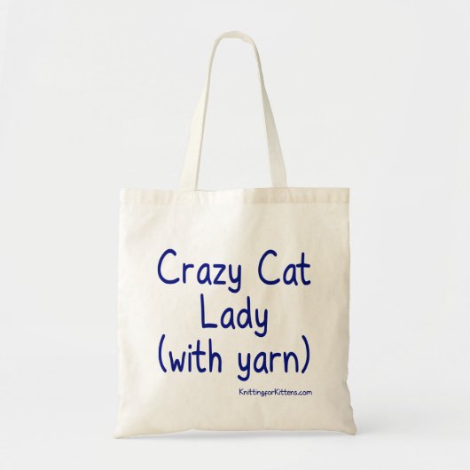 Crazy Cat Lady (met garen) Tote Bag (Voorkant)