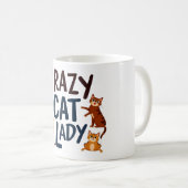 Crazy Cat Lady Mug - Cute Amoureux des chats Coffe (Devant droit)