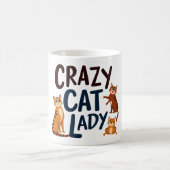 Crazy Cat Lady Mug - Cute Amoureux des chats Coffe (Centre)