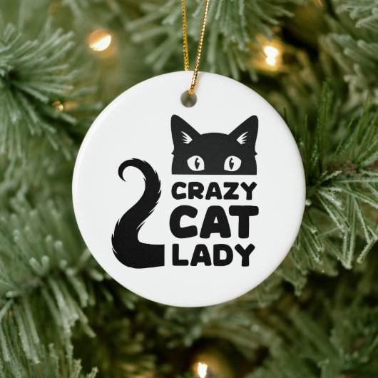 Crazy Cat Lady Ornement de vacances (Arbre)