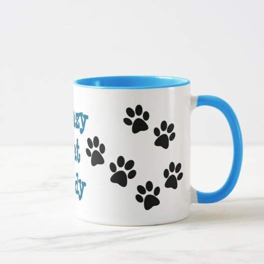 Crazy Cat Lady Pawprint Design Coffee Mok (Rechts)