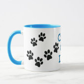 Crazy Cat Lady Pawprint Design Coffee Mok (Links)