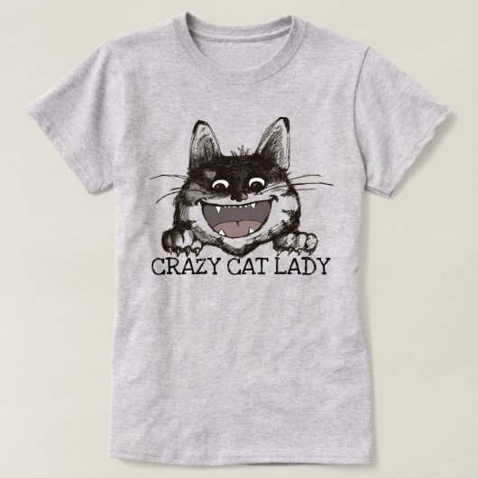 Crazy Cat Lady Personalize T-shirt (Design voorkant)