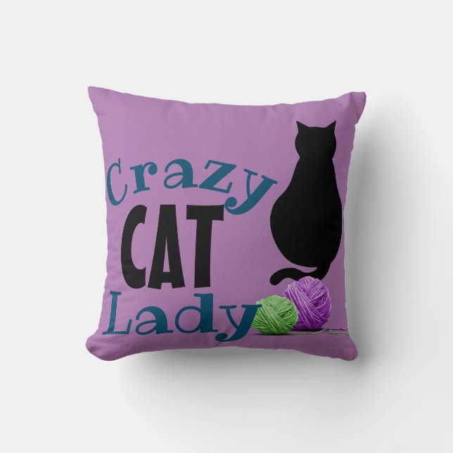Crazy Cat Lady Pillow Kussen (Voorkant)