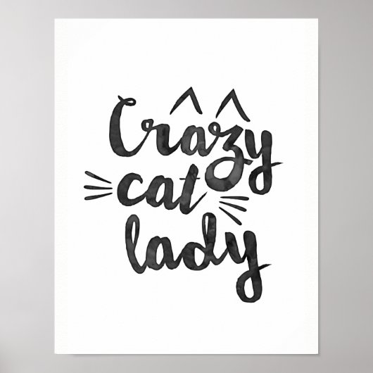 Crazy Cat Lady poster print (Voorkant)