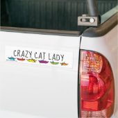 Crazy Cat Lady Rafters Bumpersticker (Op Truck)