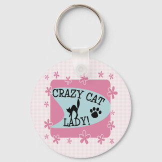 Crazy Cat Lady - Retro Sleutelhanger