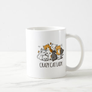 Crazy Cat Lady Schattigee Anime Kitty Cat T Shirt Koffiemok