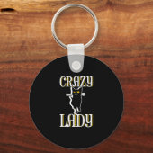 Crazy Cat Lady Sleutelhanger (Voorkant)