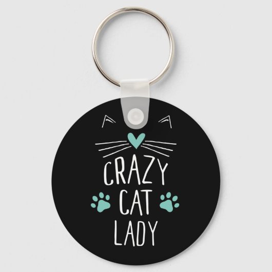 Crazy Cat Lady Sleutelhanger (Voorkant)