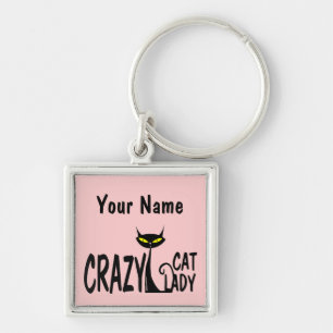 Crazy Cat Lady Sleutelhanger