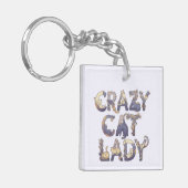 Crazy Cat Lady Sleutelhanger (Voorkant Links)