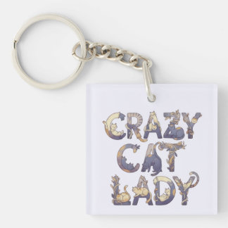 Crazy Cat Lady Sleutelhanger