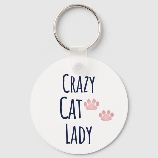 Crazy Cat Lady Sleutelhanger (Voorkant)
