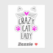 Crazy Cat Lady Sticker (Vel)
